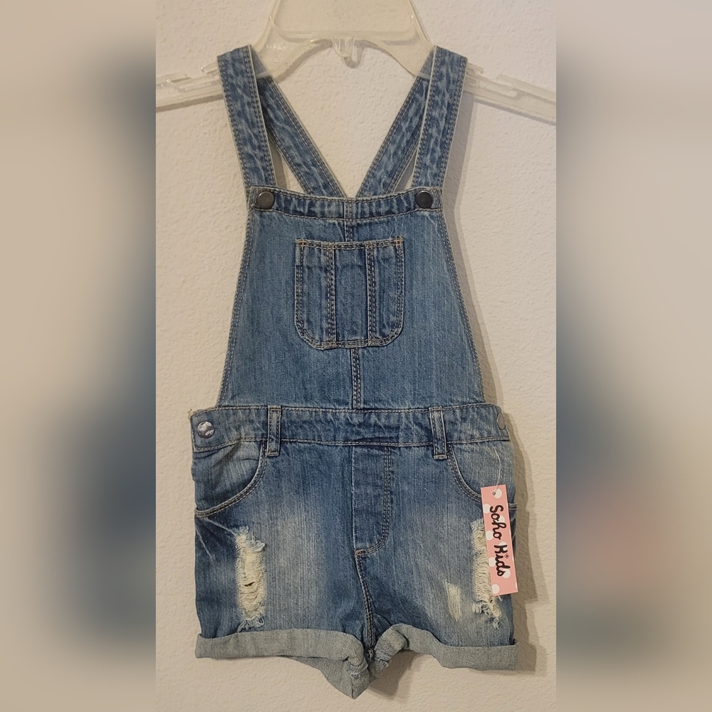 Girls Blue Jean /Denim Overalls Size 6X